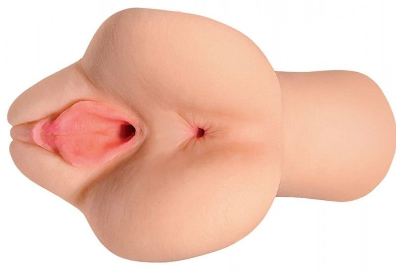 Ruční masturbátor PDX PLUS+ Dva otvory vagína a anální detail